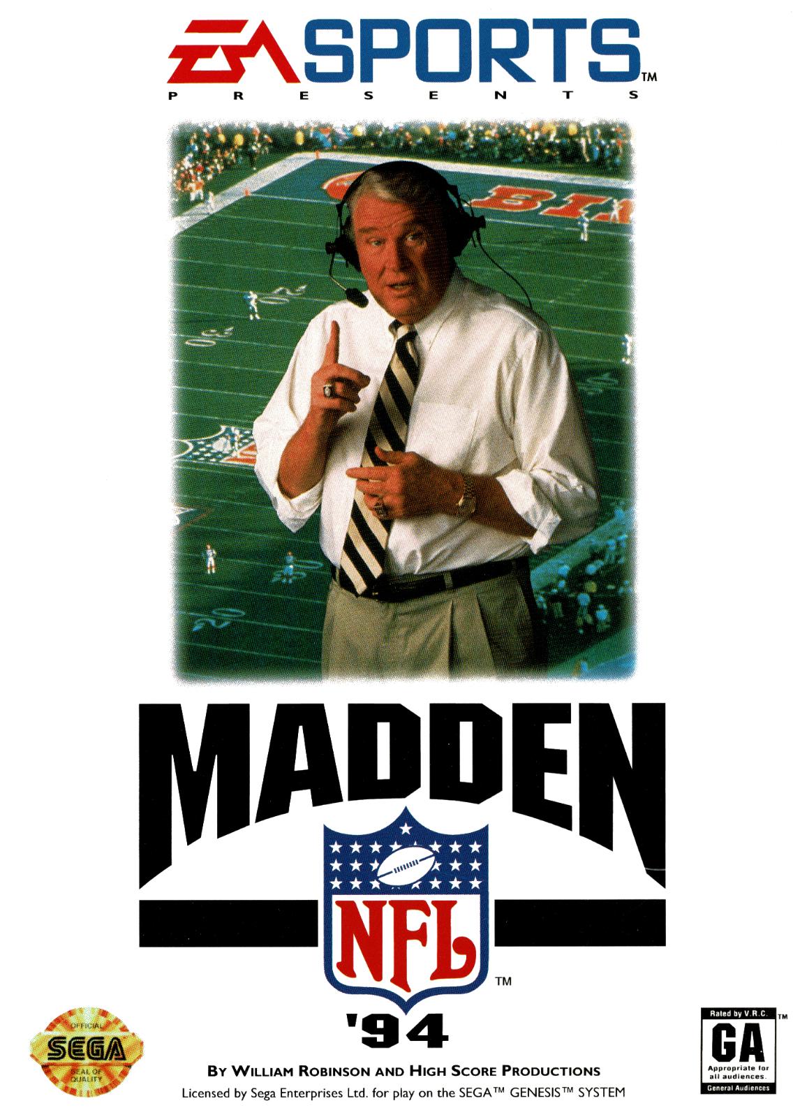 Madden NFL '94 - Sega Genesis
