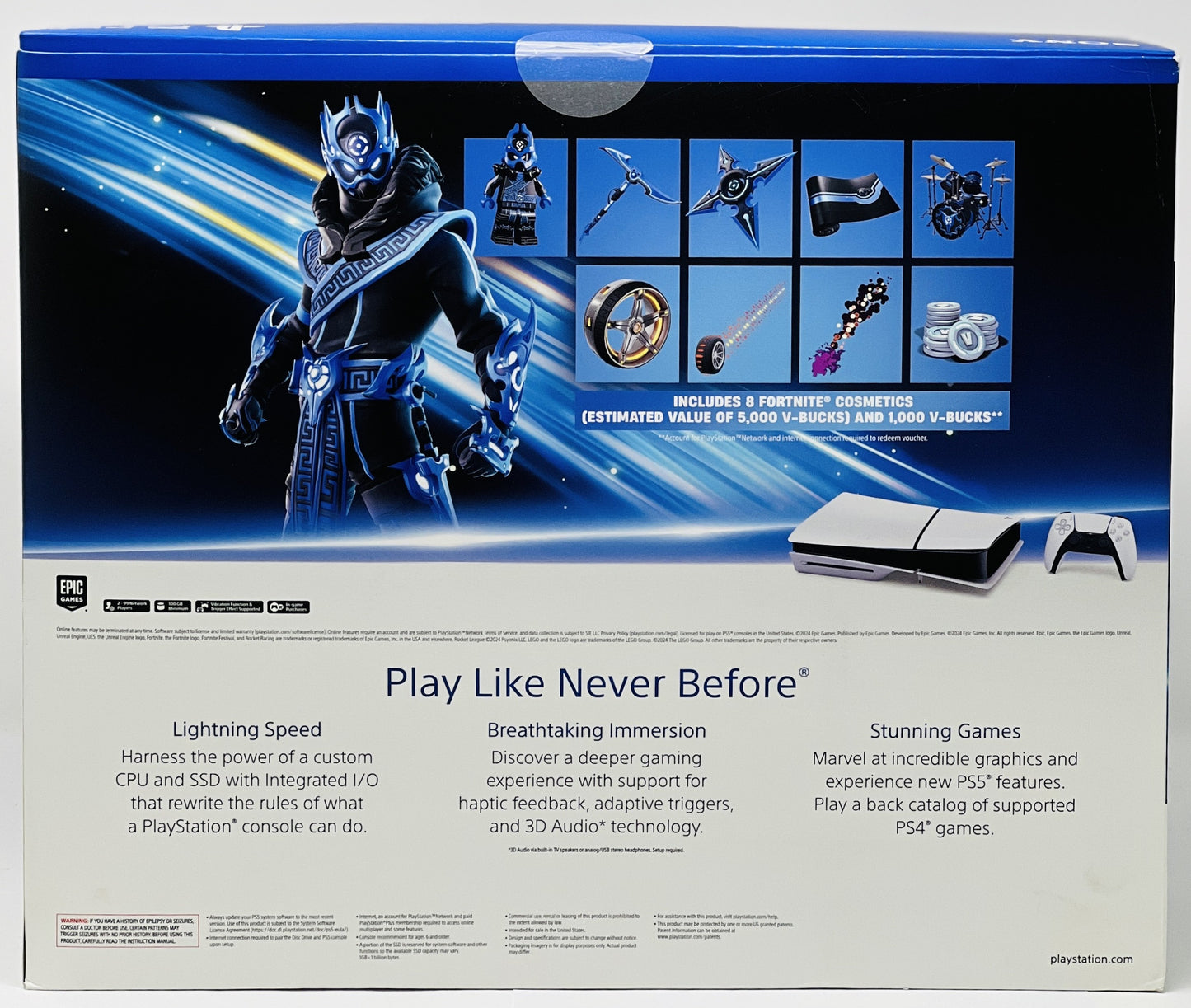 PlayStation 5 Slim Disk - Fortnite Cobalt Star Bundle