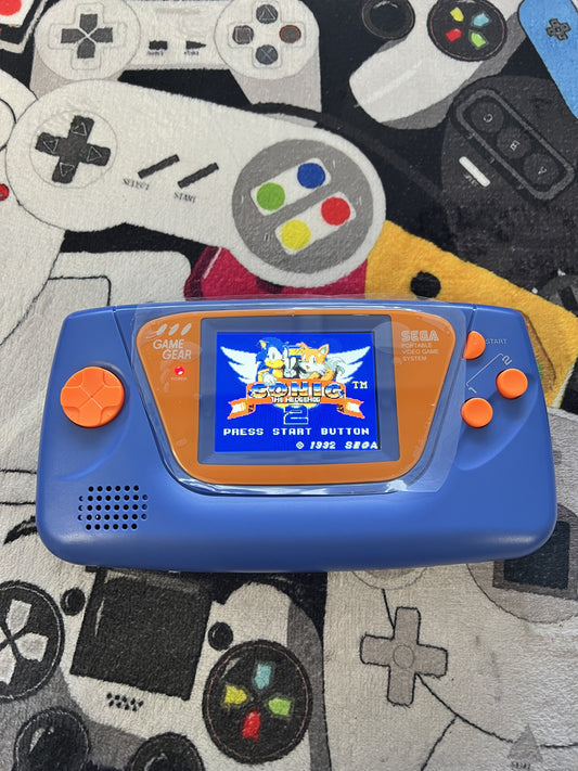 Modded Sega Game Gear Blue / Orange