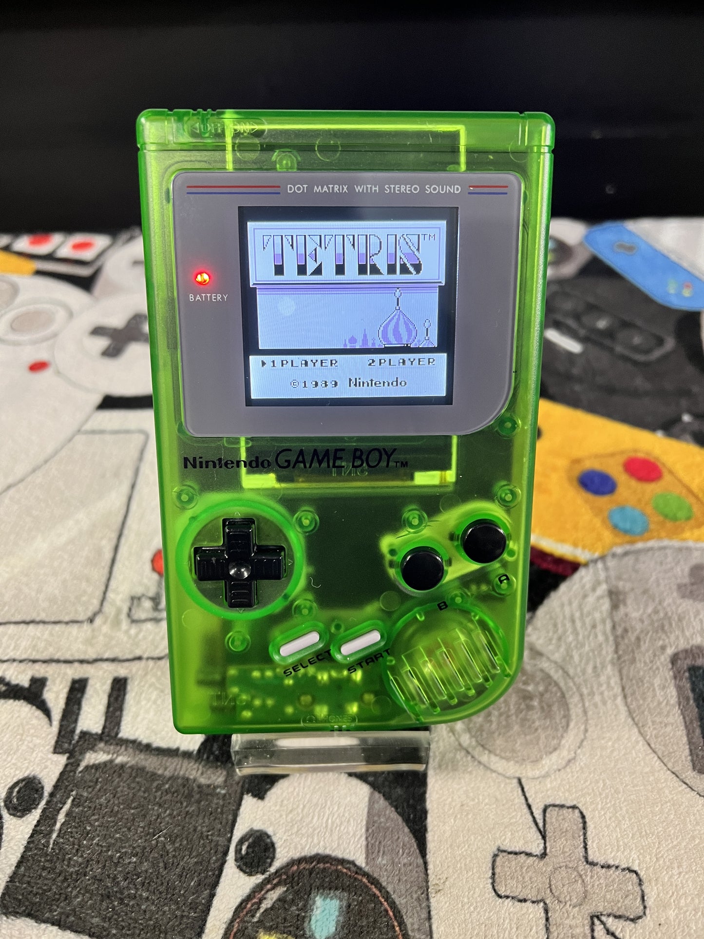 Nintendo Game Boy Original - Green - New Housing w / IPS Screen