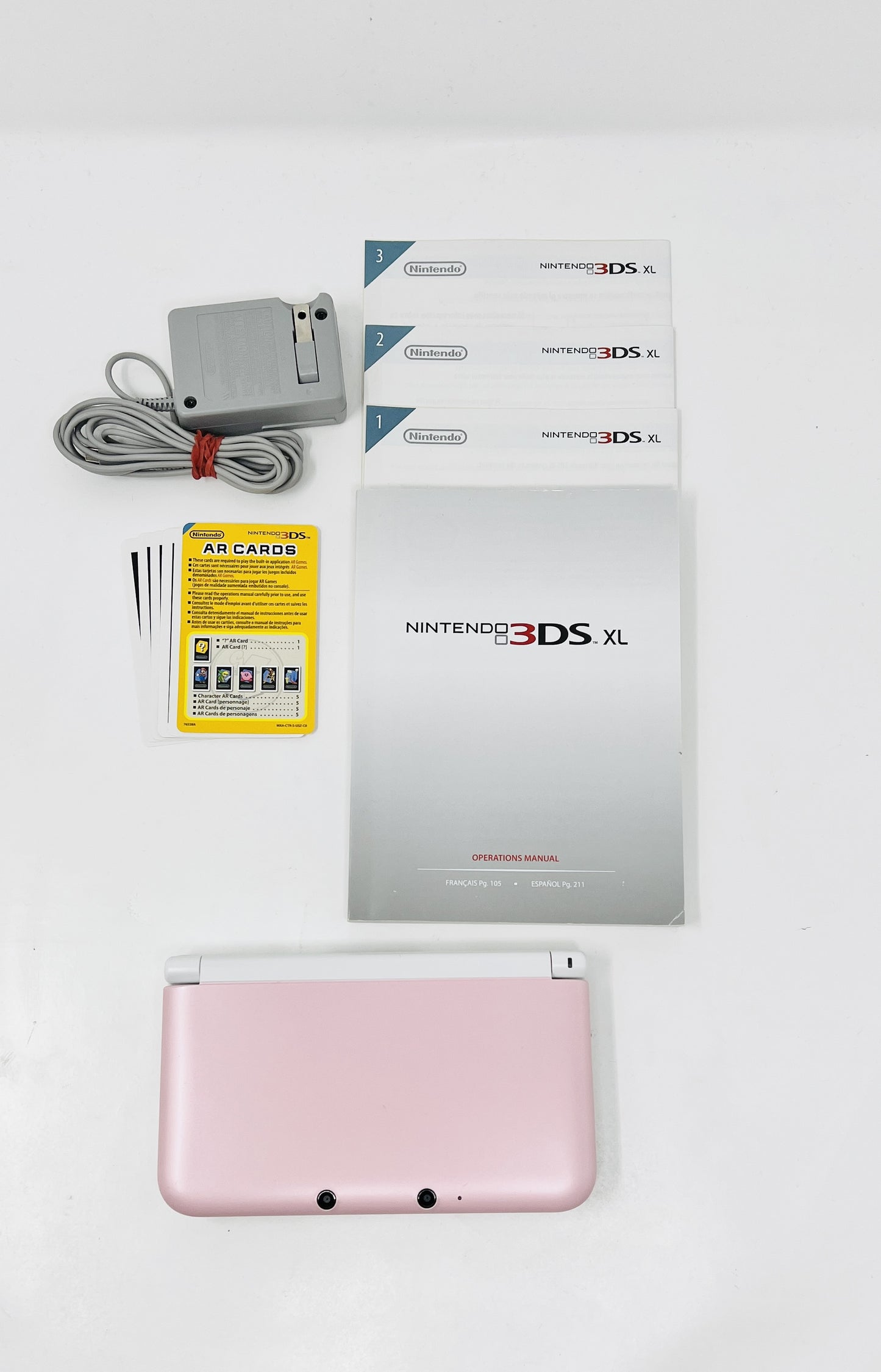 Nintendo 3DS XL Pink & White