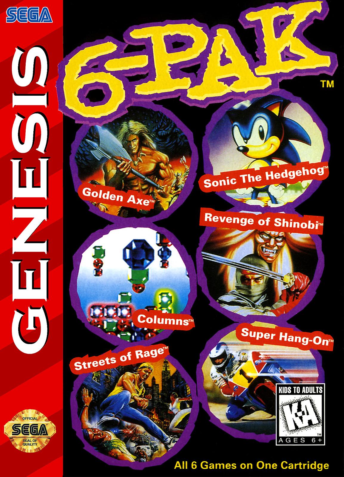 Rosales Super Tech - 6-Pak - Video Game - Sega Genesis
